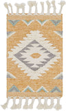 unique loom mesa arz001yel yellow rug