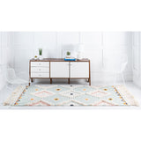 unique loom mesa arz001lbl light blue rug