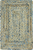 unique loom crossed braided chindi bch006blu blue rug