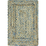 Unique Loom Crossed Braided Chindi BCH006BLU Blue Rug
