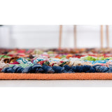 unique loom multi striped braided chindi bch005mlt multi rug