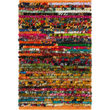 Unique Loom Multi-Striped Braided Chindi BCH005MLT Multi Rug