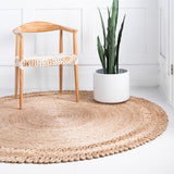 unique loom floral braided jute bjt013nat natural rug