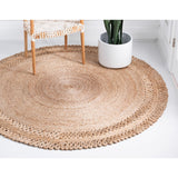 unique loom floral braided jute bjt013nat natural rug