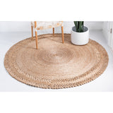 unique loom floral braided jute bjt013nat natural rug