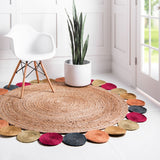 unique loom circles braided jute bjt014nat natural rug
