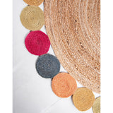 unique loom circles braided jute bjt014nat natural rug