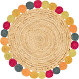 unique loom circles braided jute bjt014nat natural rug