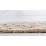 unique loom bengal braided jute bjt004ivr ivory rug