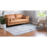 unique loom depoe portland ore002blu blue rug