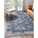 unique loom central portland ore003blu blue rug