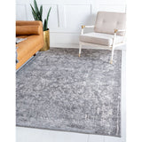 unique loom albany portland ore006gry gray rug