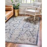 unique loom albany portland ore006bei beige navy blue rug