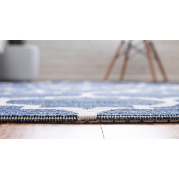 unique loom trellis decatur geo001nvb navy blue ivory rug