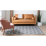 unique loom trellis decatur geo001dgr dark gray ivory rug