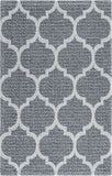 unique loom trellis decatur geo001dgr dark gray ivory rug