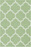 unique loom trellis decatur geo001grn green ivory rug