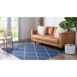 unique loom diamond decatur geo002nvb navy blue ivory rug