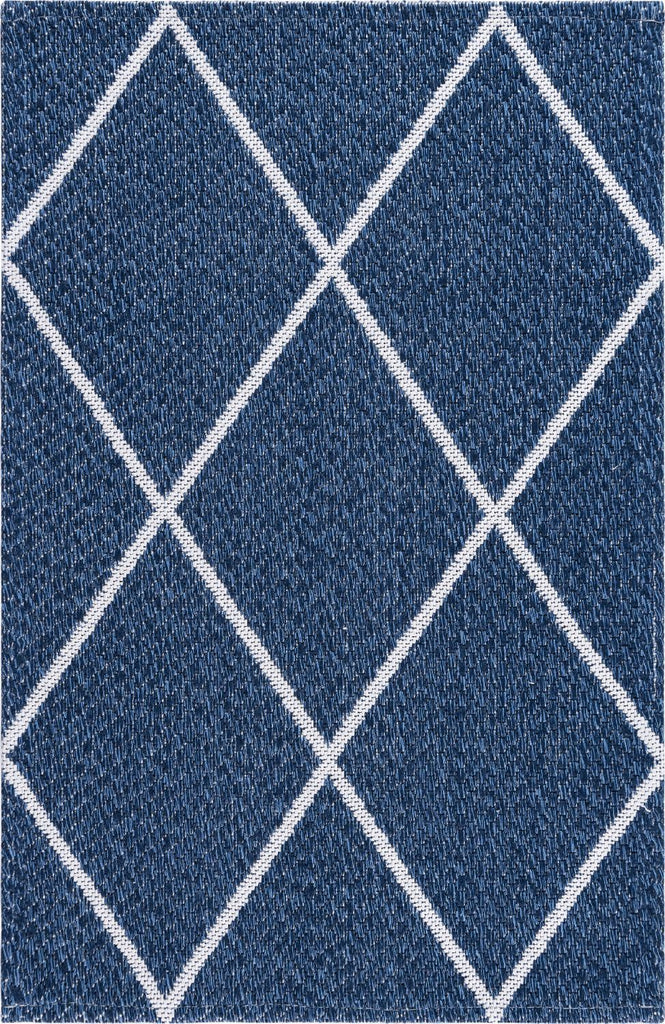 unique loom diamond decatur geo002nvb navy blue ivory rug