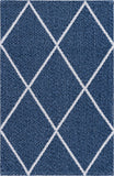 unique loom diamond decatur geo002nvb navy blue ivory rug