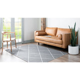 unique loom diamond decatur geo002dgr dark gray ivory rug