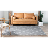 unique loom diamond decatur geo002dgr dark gray ivory rug