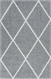 Unique Loom Diamond Decatur GEO002DGR Dark Gray/Ivory Rug