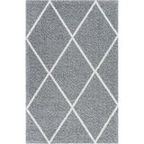 Unique Loom Diamond Decatur GEO002DGR Dark Gray/Ivory Rug