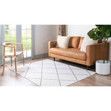 unique loom diamond decatur geo002ivr ivory gray rug