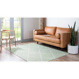 unique loom diamond decatur geo002grn green ivory rug