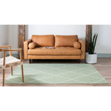 unique loom diamond decatur geo002grn green ivory rug