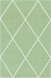 unique loom diamond decatur geo002grn green ivory rug