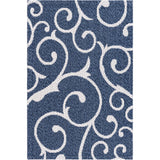 Unique Loom Scroll Decatur GEO003NVB Navy Blue/Ivory Rug