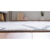 unique loom scroll decatur geo003ivr ivory gray rug