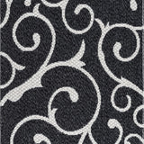 unique loom scroll decatur geo003blk black ivory rug