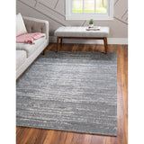 unique loom static decatur geo004gry gray ivory rug