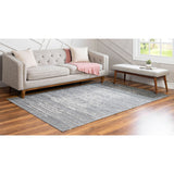unique loom static decatur geo004gry gray ivory rug