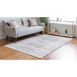 unique loom static decatur geo004ivr ivory gray rug