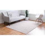 unique loom striped decatur geo005tau taupe ivory rug
