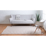 unique loom striped decatur geo005tau taupe ivory rug