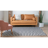 unique loom striped decatur geo005blk black ivory rug
