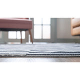 unique loom striped decatur geo005blk black ivory rug