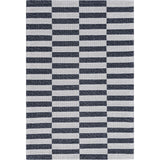 Unique Loom Striped Decatur GEO005BLK Black/Ivory Rug