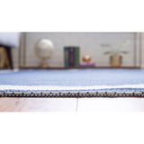 unique loom border decatur geo006nvb navy blue ivory rug