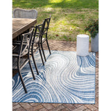 unique loom outdoor pool omd017nvb navy blue rug