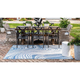 unique loom outdoor pool omd017nvb navy blue rug