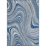 Unique Loom Outdoor Pool OMD017NVB Navy Blue Rug