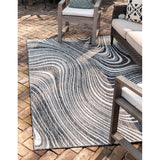 unique loom outdoor pool omd017cha charocal rug