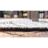 unique loom outdoor pool omd017cha charocal rug