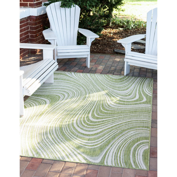 unique loom outdoor pool omd017grn green rug